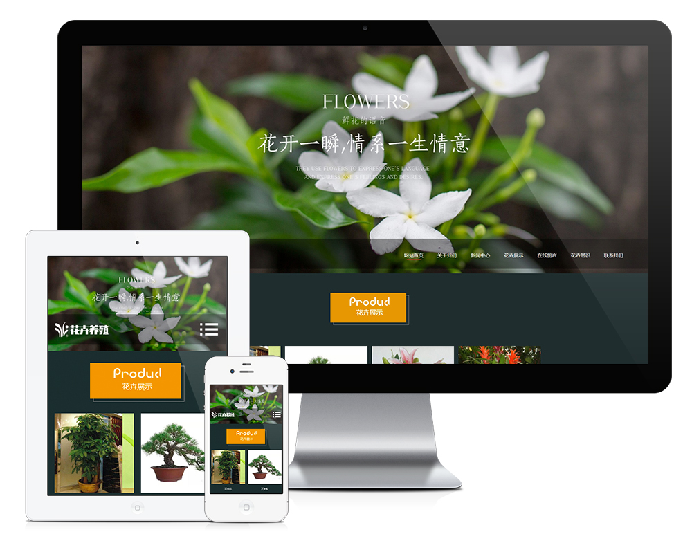 【乐通出品】响应式绿植种植花卉类网站